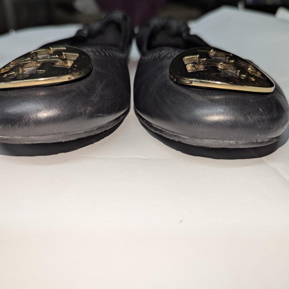 Tory Burch 2006 Reva Ballet Flats w/Gold Logo Medallion - Sz 7M GREAT Condition! - Picture 4 of 11